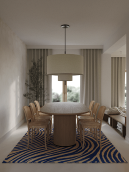 Projekt domu w Warszawie 180m2 - Projekt jadalni