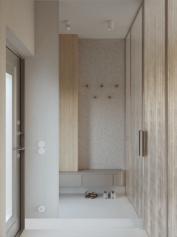 Projekt domu w Warszawie 180m2 - Projekt korytarza