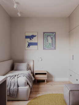 Projekt domu w Warszawie 180m2 - Projekt pokoj dzieciecy