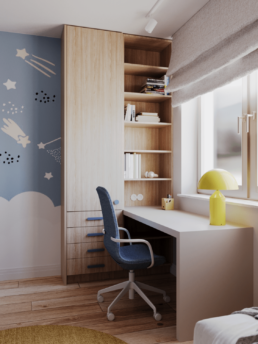 Projekt domu w Warszawie 180m2 - Projekt pokoj dzieciecy