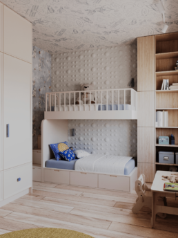 Projekt domu w Warszawie 180m2 - Projekt pokoj dzieciecy