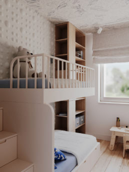 Projekt domu w Warszawie 180m2 - Projekt pokoj dzieciecy