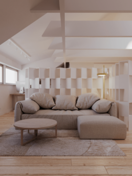 Projekt domu w Warszawie 180m2 - Projekt salon