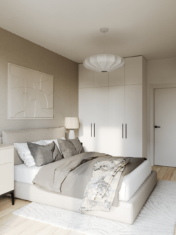 Projekt mieszkania w wieżowcu w Warszawie