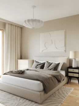 Projekt mieszkania w wieżowcu w Warszawie