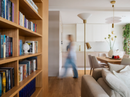 Kompleksowy projekt mieszkania 105m2 Warszawa - zdjęcie realizacji salonu