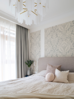 Kompleksowy projekt mieszkania 105m2 Warszawa - zdjęcie realizacji sypialnia