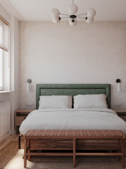 Projekt mieszkania na Żoliborzu - Projekt sypialni