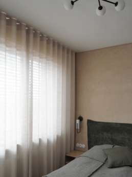 Projekt mieszkania na Żoliborzu - Projekt sypialni