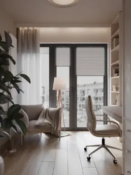 Kompleksowy projekt mieszkania w Warszawie - Gabinet