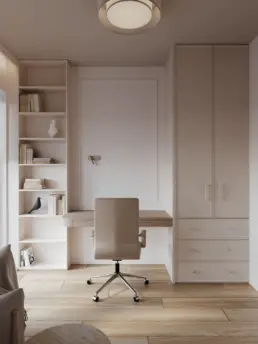 Kompleksowy projekt mieszkania w Warszawie - Gabinet