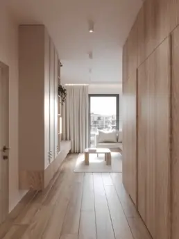 Kompleksowy projekt mieszkania w Warszawie - Korytarz
