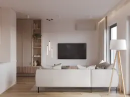 Kompleksowy projekt mieszkania w Warszawie - Salon